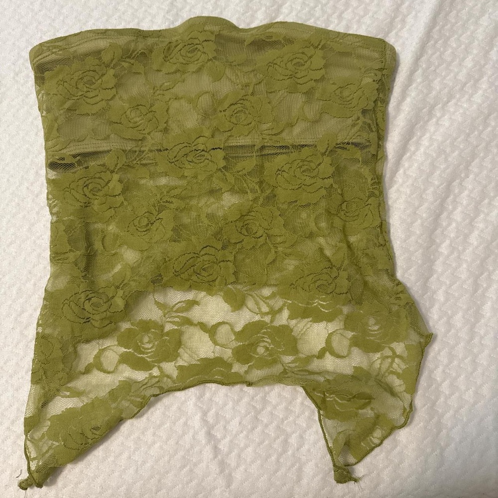 Urban Outfitters Olive Lace Tube Top